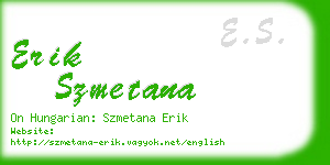 erik szmetana business card